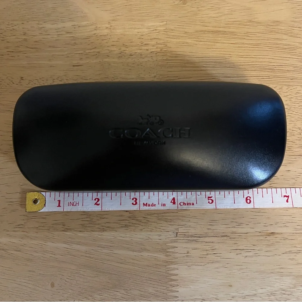Coach Black Leather Eyeglass Case